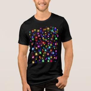 Colourful Stars Fireworks Design Tri-Blend Shirt