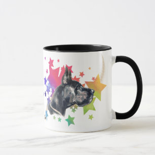 Colourful Stars Great Dane Dog Mug