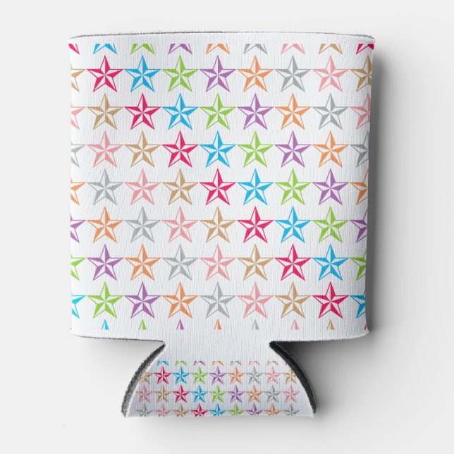 Colourful stars pattern can cooler (Front)