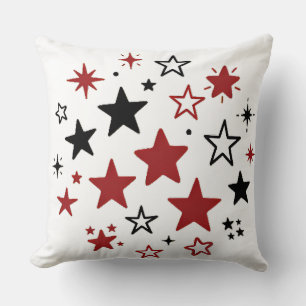 Colourful Stars Pattern Double Sided Throw Pillow