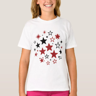 Colourful Stars Pattern Double Sided Throw Pillow T-Shirt