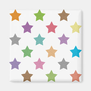 Colourful stars pattern magnet
