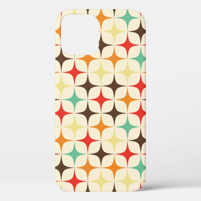 Colourful Stars Retro Geometric Pattern Case-Mate iPhone Case (Back)