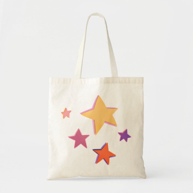 Colourful Stars Tote Bag (Front)
