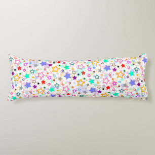 Colourful Stars White Body Cushion