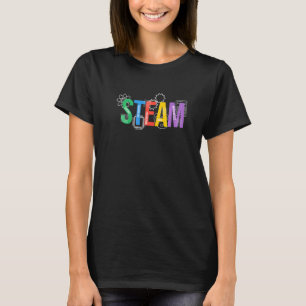 Colourful Steam Letters For Steam Program Teacher T-Shirt