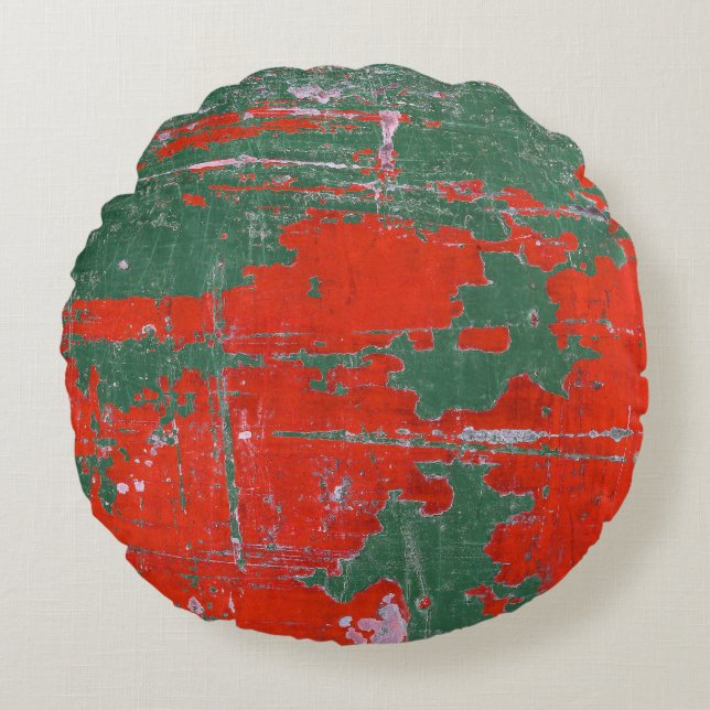 Colourful steel rust, textured background. round cushion (Front)