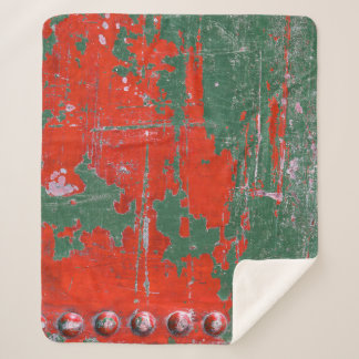 Colourful steel rust, textured background. sherpa blanket