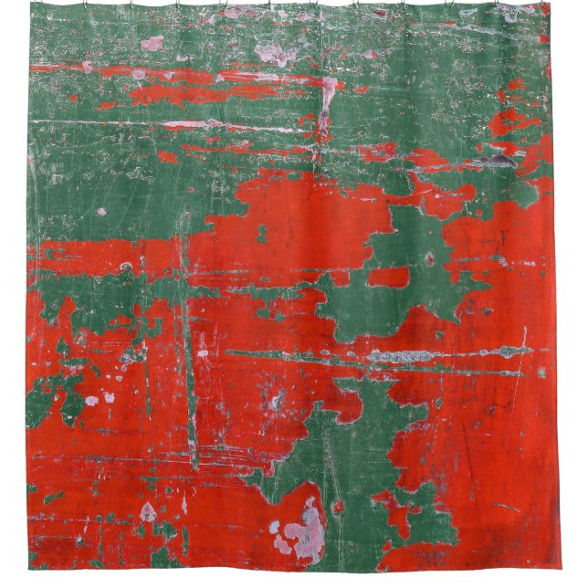 Colourful steel rust, textured background. shower curtain (Front)