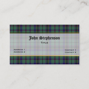 Colourful Stephenson Plaid Custom Business Card