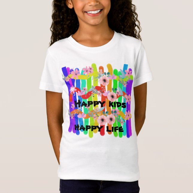 colourful sticks of flowers T-Shirt (Front)