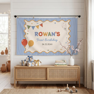 Colourful Stiped Fun Birthday Banner