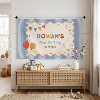 Colourful Stiped Fun Birthday Banner