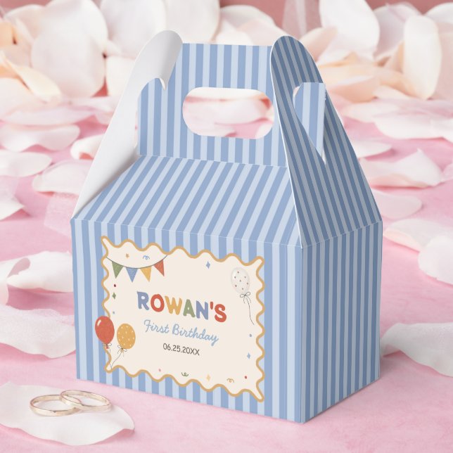Colourful Stiped Fun Birthday Favour Boxes (Wedding)