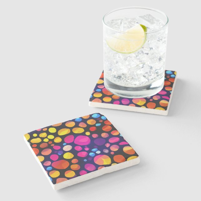 Colourful Stone Coaster (Side)