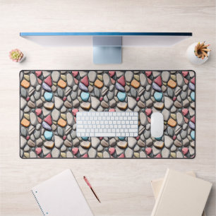 Colourful Stone Pattern Desk Mat
