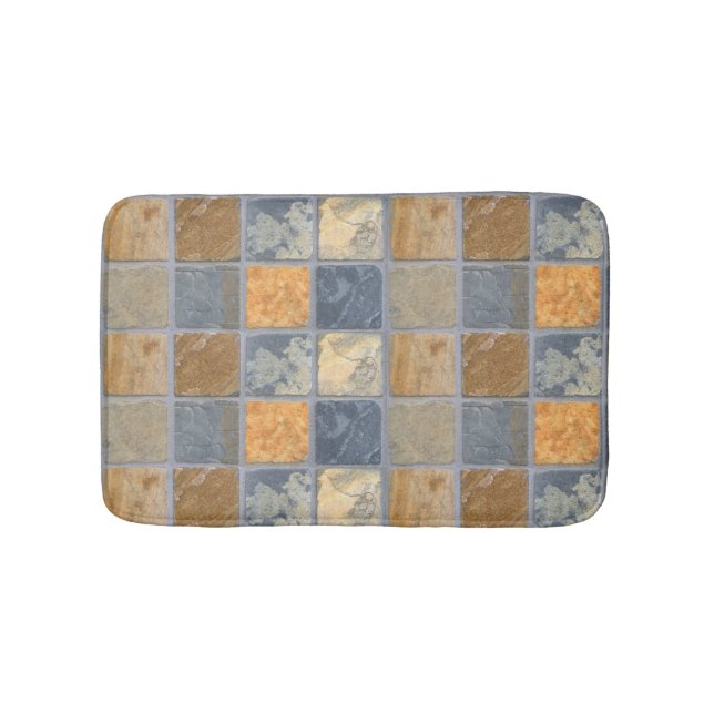 Colourful Stone Tiles Bath Mat (Front)