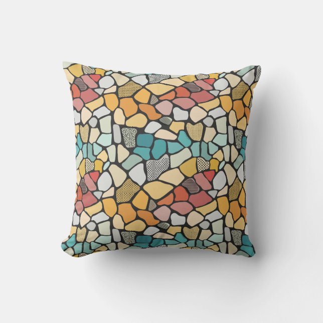 colourful stones pattern cushion (Front)