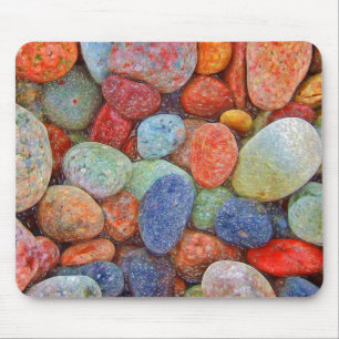 Colourful stones, pebbles, rocks mouse mat