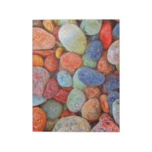 Colourful stones, pebbles, rocks notepad