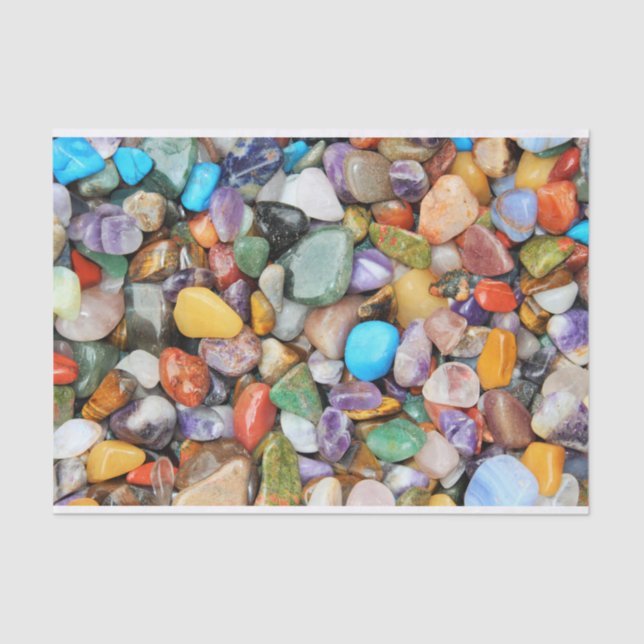 Colourful stones, pebbles, rocks tissue paper (Front)