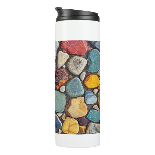 Colourful Stones Thermal Tumbler (Rotated Right)