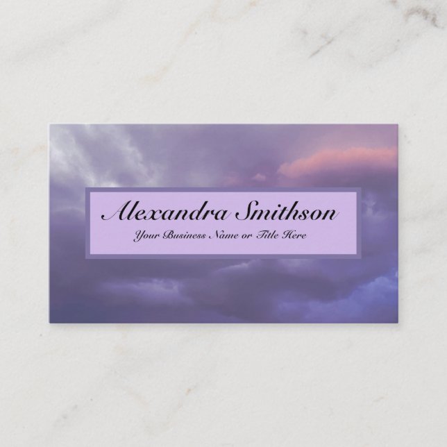 Colourful Storm Clouds Business Card (Front)