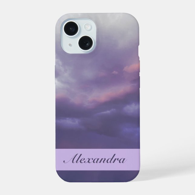Colourful Storm Clouds iPhone 15 Case (Back)