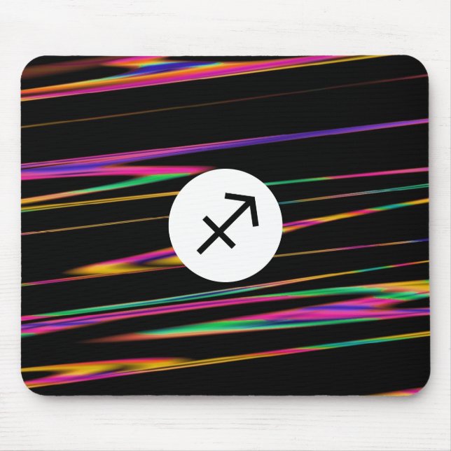 Colourful strands - Sagittarius Mouse Mat (Front)