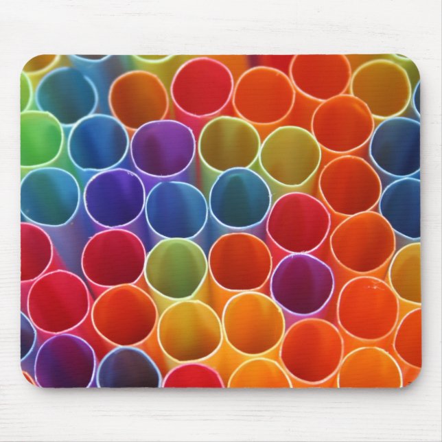 Colourful Straws Mousepad (Front)