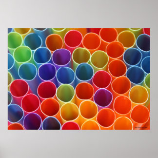 Colourful Straws Poster