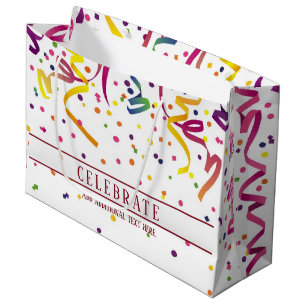 Colourful Streamers And Confetti Gift Bag