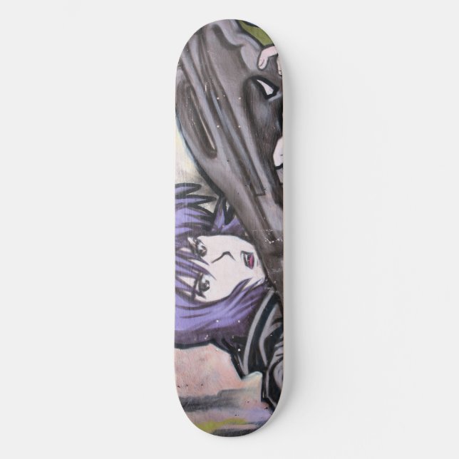 Colourful Street Art Cartoon Skateboard (Front)