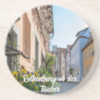 Colourful street in Rothenburg ob der Tauber