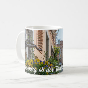 Colourful street in Rothenburg ob der Tauber Coffee Mug