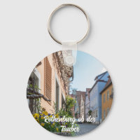 Colourful street in Rothenburg ob der Tauber