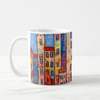 Colourful Street Panorama Impressionist Art Coffee Mug