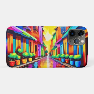 Colourful Street Scene Art iPhone 11 Pro Case