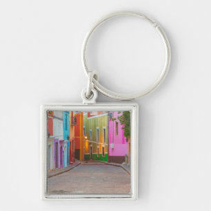 Colourful street scene key ring