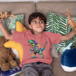 Colourful Street style dinosaur Tri-Blend Shirt