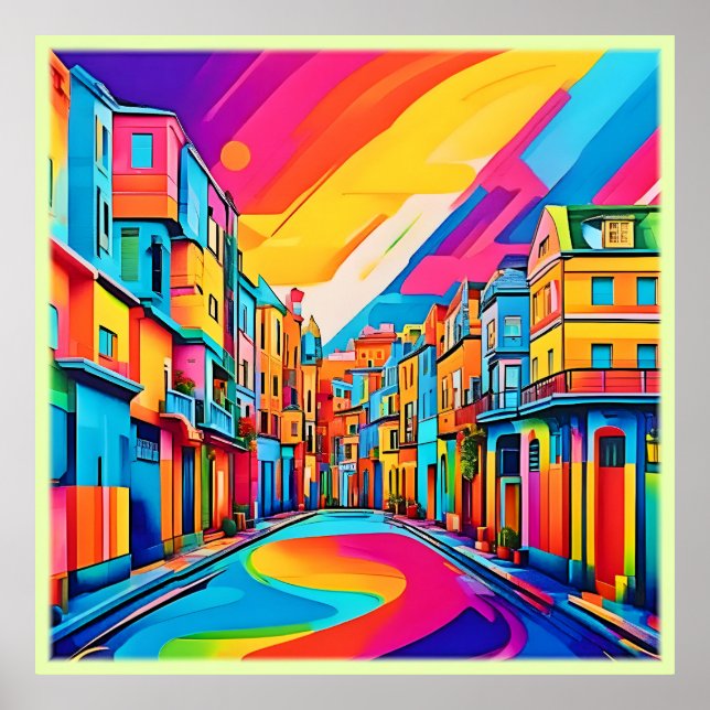 Colourful Street Vibes Poster (Front)