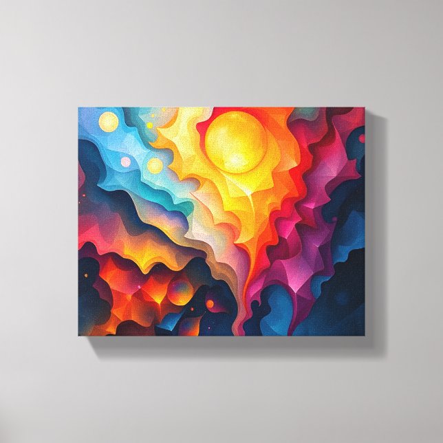 Colourful Stretched Canvas Print (Front)