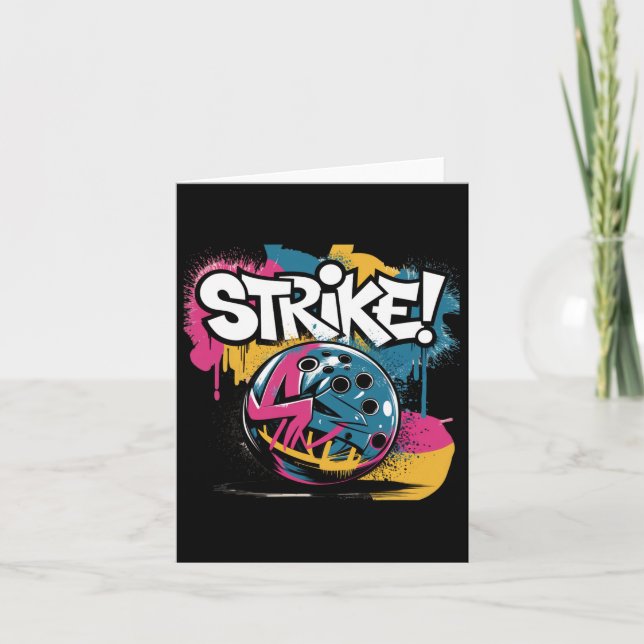 Colourful Strike Bowling Ll  Card (Front)
