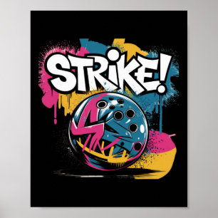 Colourful Strike Bowling Ll Poster