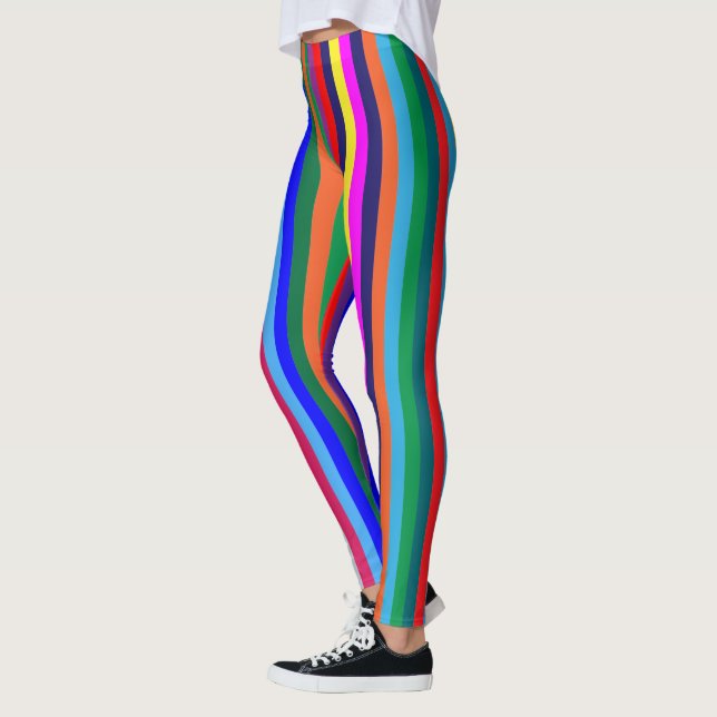 Colourful Stripe Leggings (Left)