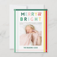 Colourful Stripe Merry & Bright Large Photo