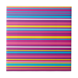 Colourful Stripe Pattern Tile