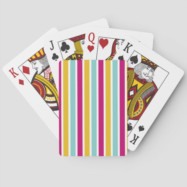 Colourful Stripe Playing Cards (Back)