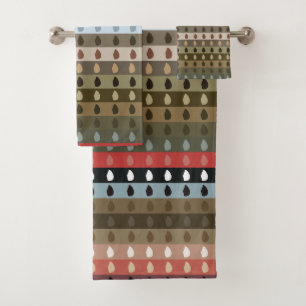 Colourful Stripe Tribal  Bath Towel Set