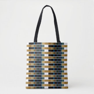 colourful stripe weave tote bag